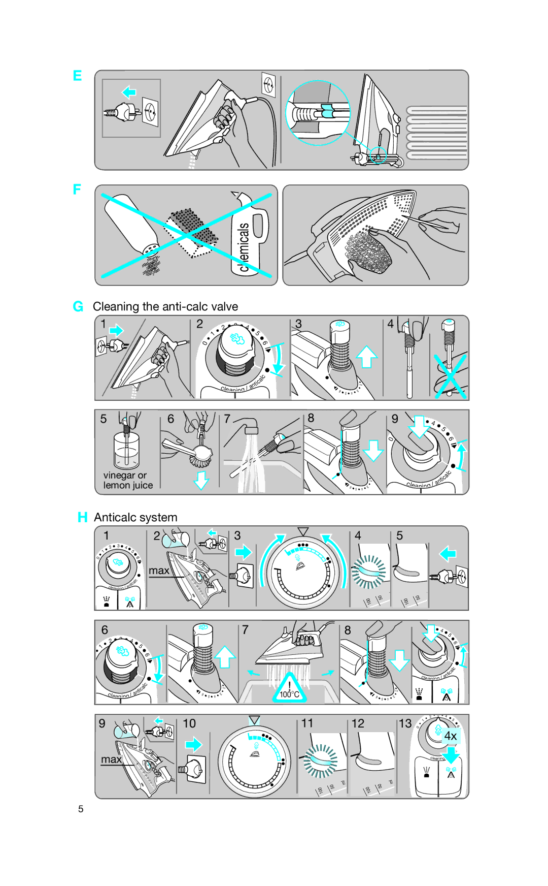 Braun 4661 manual Cleaning the anti-calc valve 