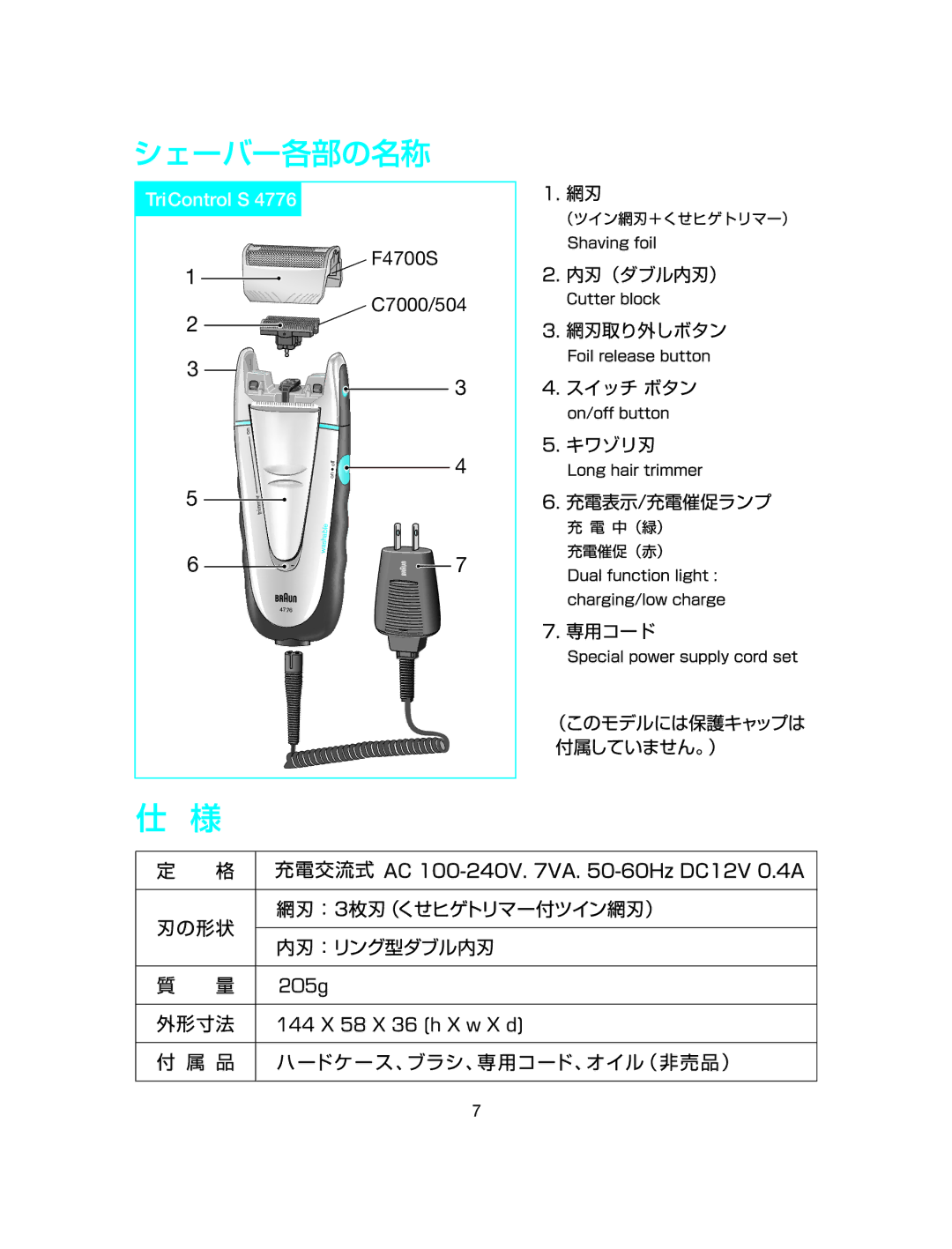 Braun 4776 manual TriControl S 