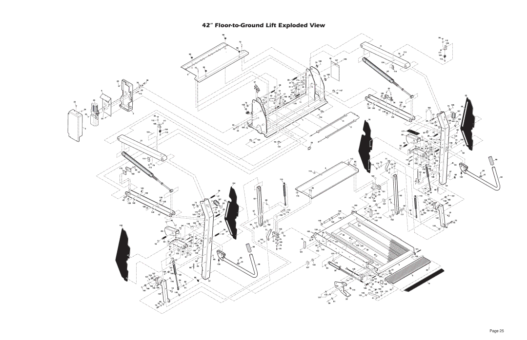 Braun 5 service manual Floor-to-Ground Lift Exploded View, 138 