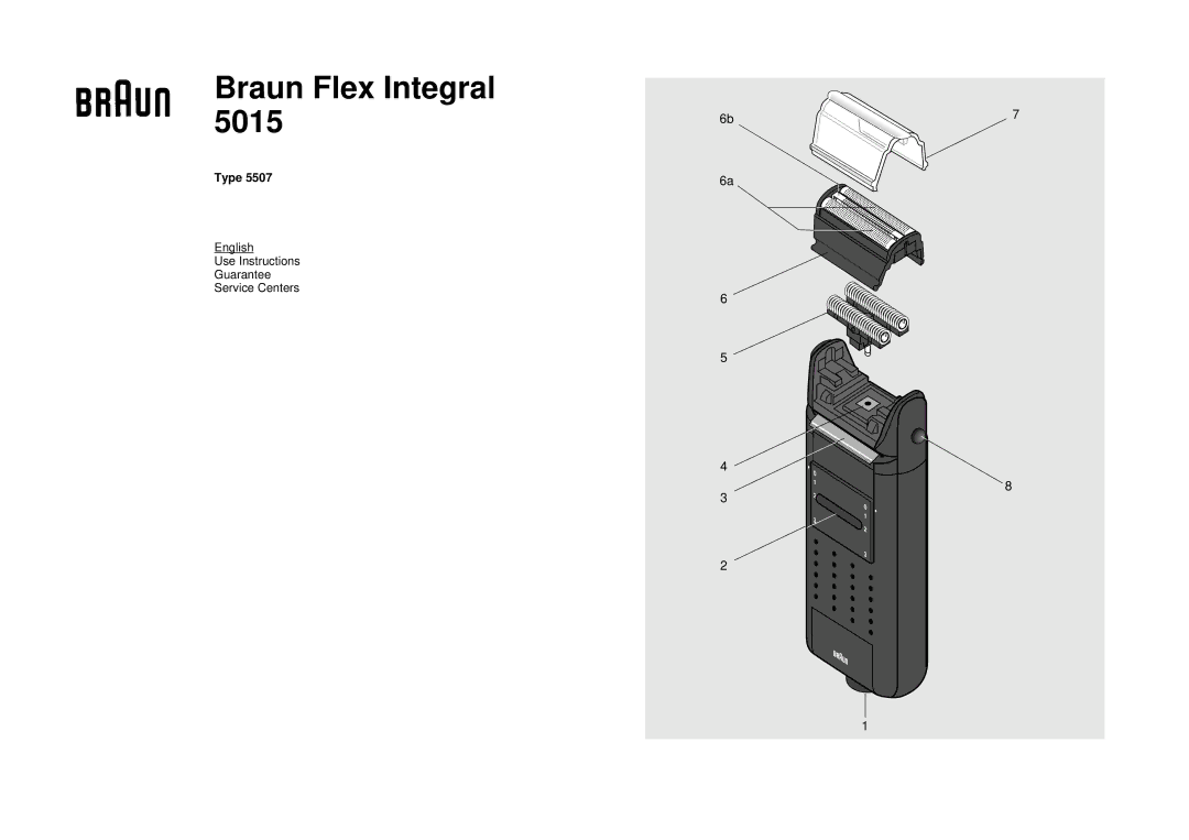 Braun 5015 manual Braun Flex Integral 