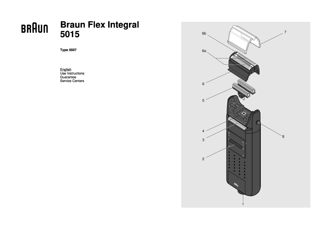 Braun 5015 manual Type, Braun Flex Integral, 6b 6a 