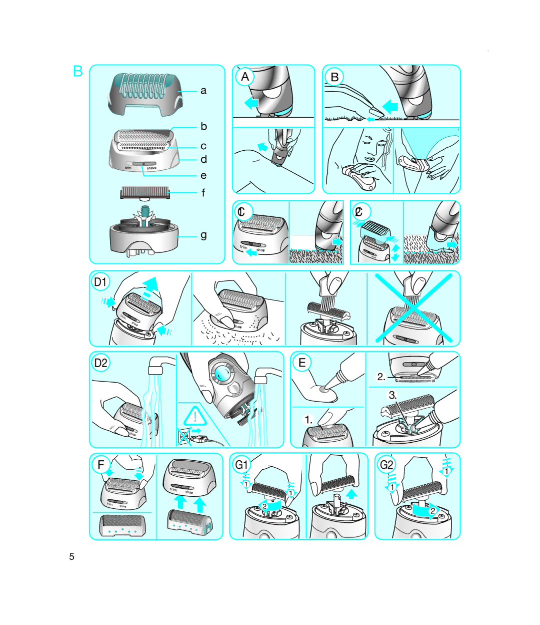 Braun 5375 manual Trim 