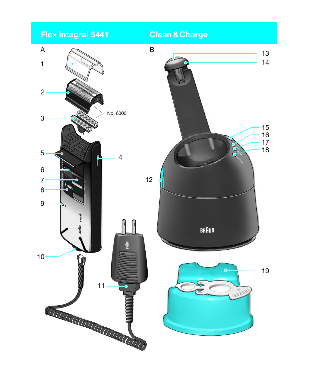 Braun 5441 manual Flex integral Clean &Charge 