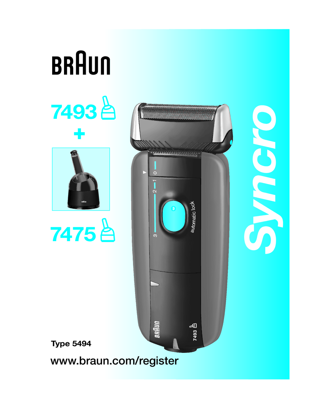 Braun 5494 manual 7493 7475 