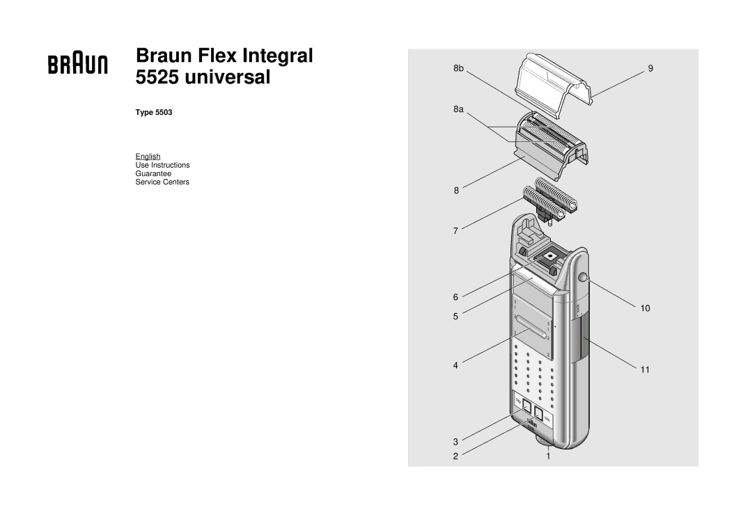 Braun manual Braun Flex Integral 5525 universal 