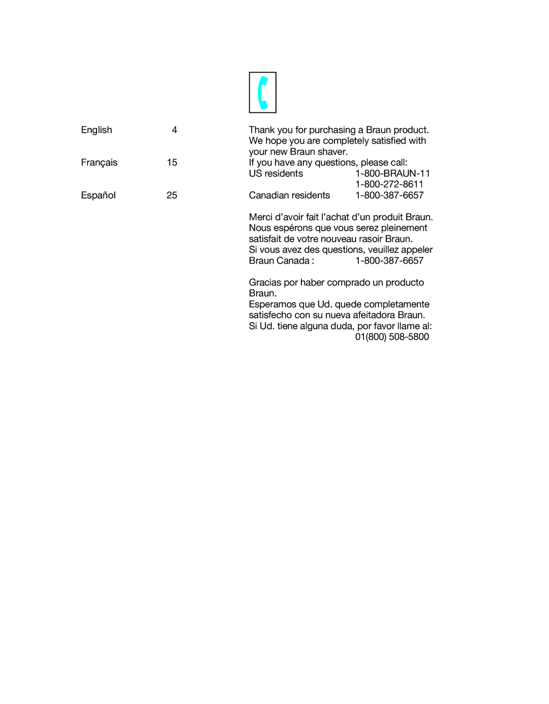 Braun 5643 manual English 