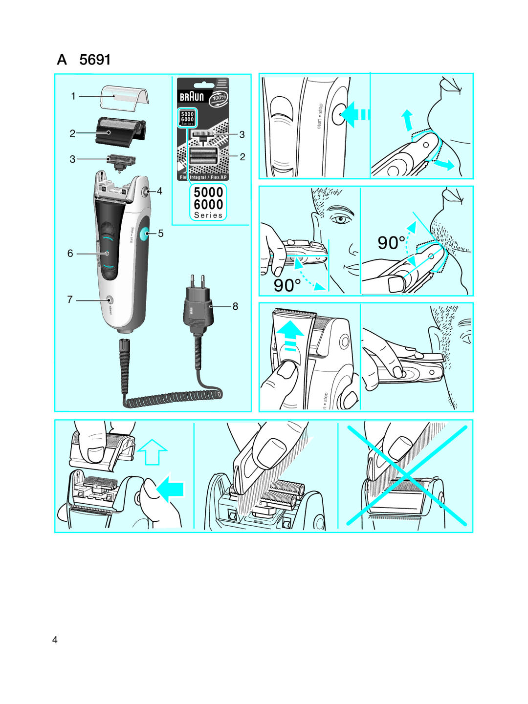 Braun 5722, 5325 manual 5691 