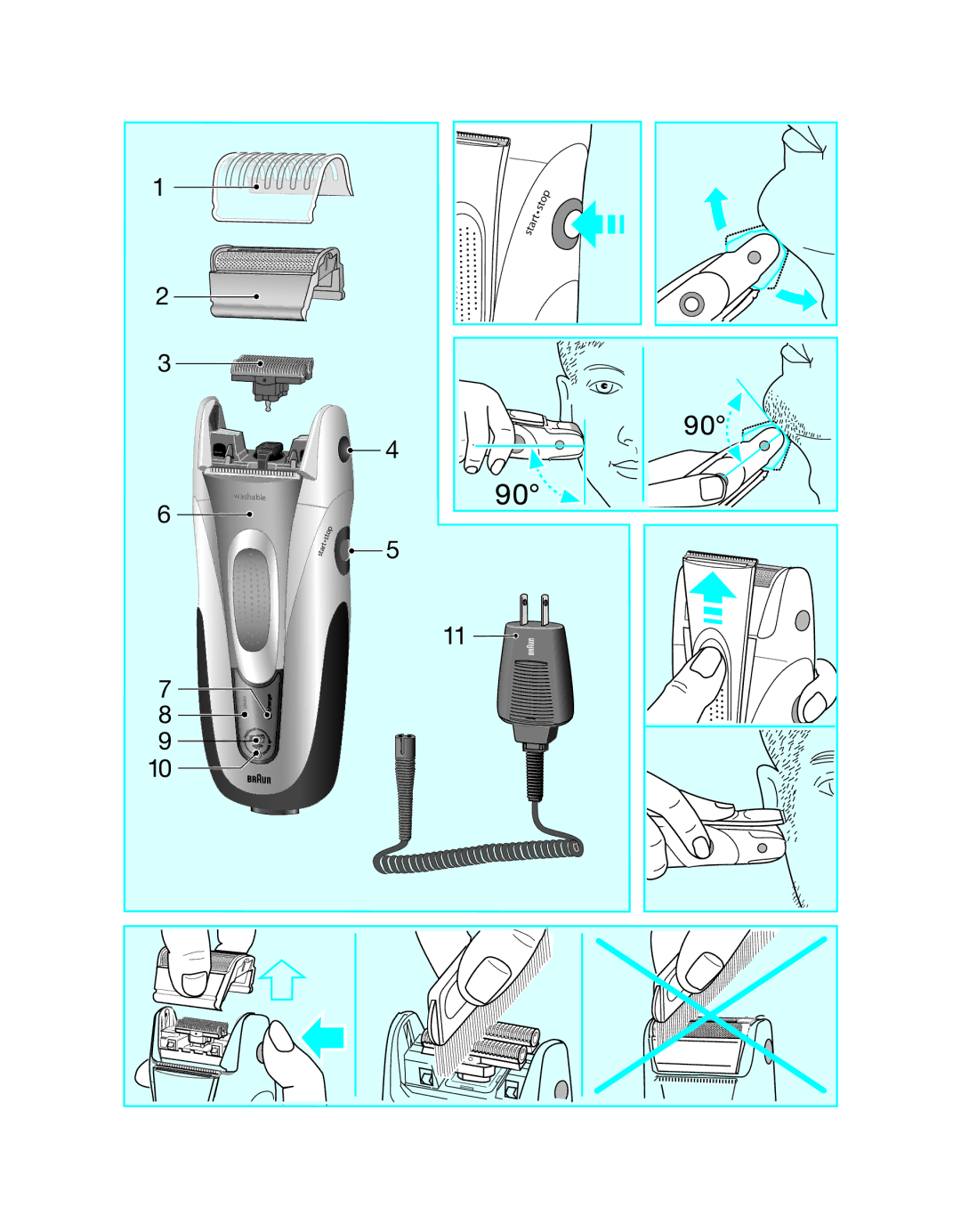 Braun 5735 manual Washable 