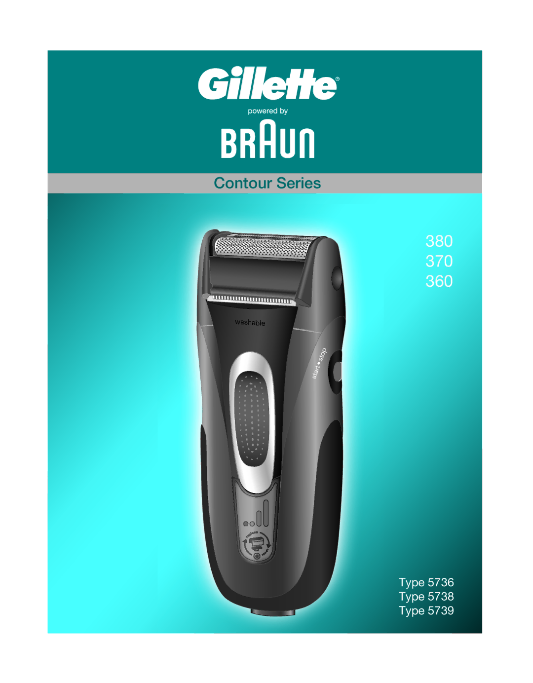 Braun 5738, 5739, 5736 manual 380 370 360 