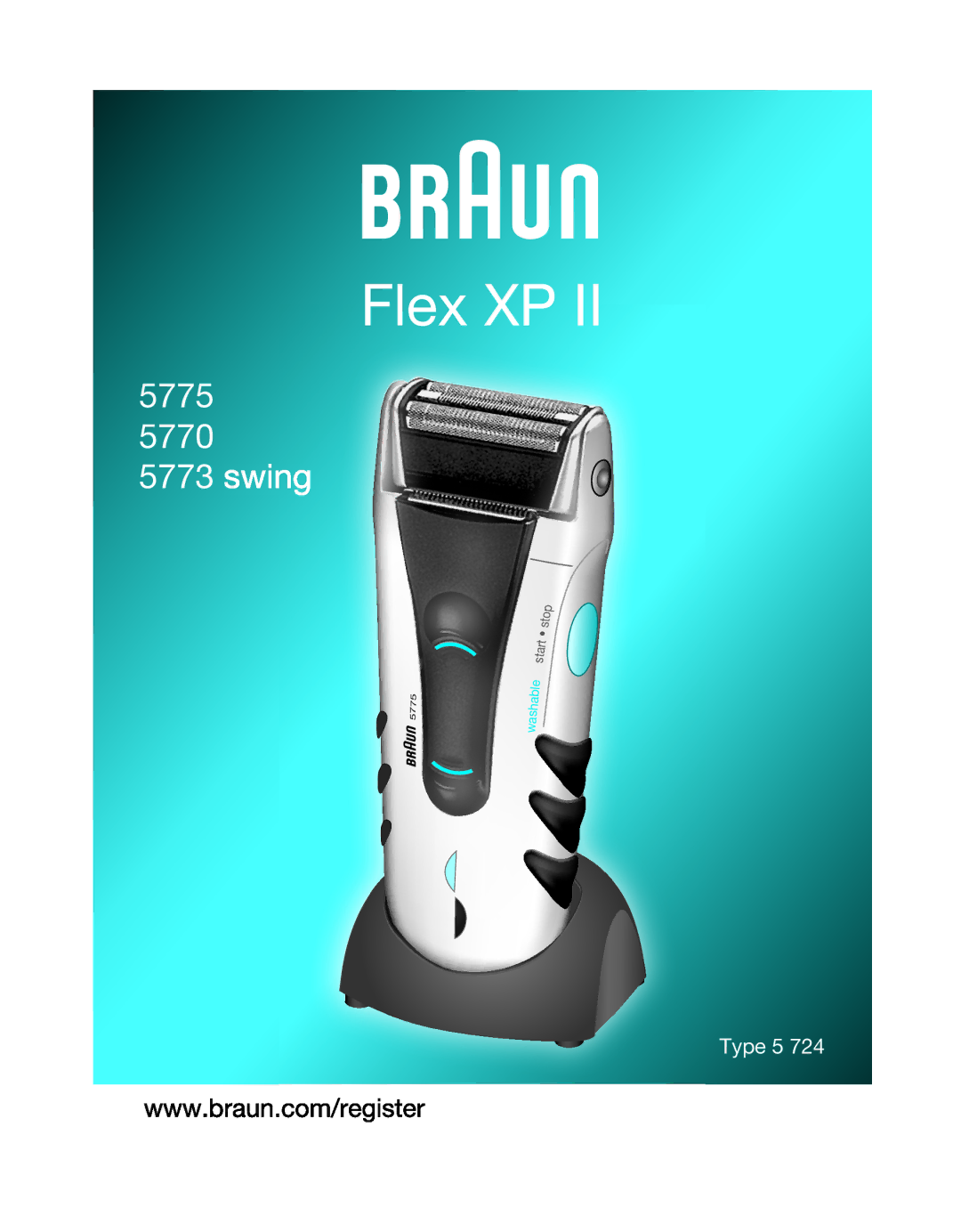 Braun 5770, 5775, 5773 swing manual Flex XP 