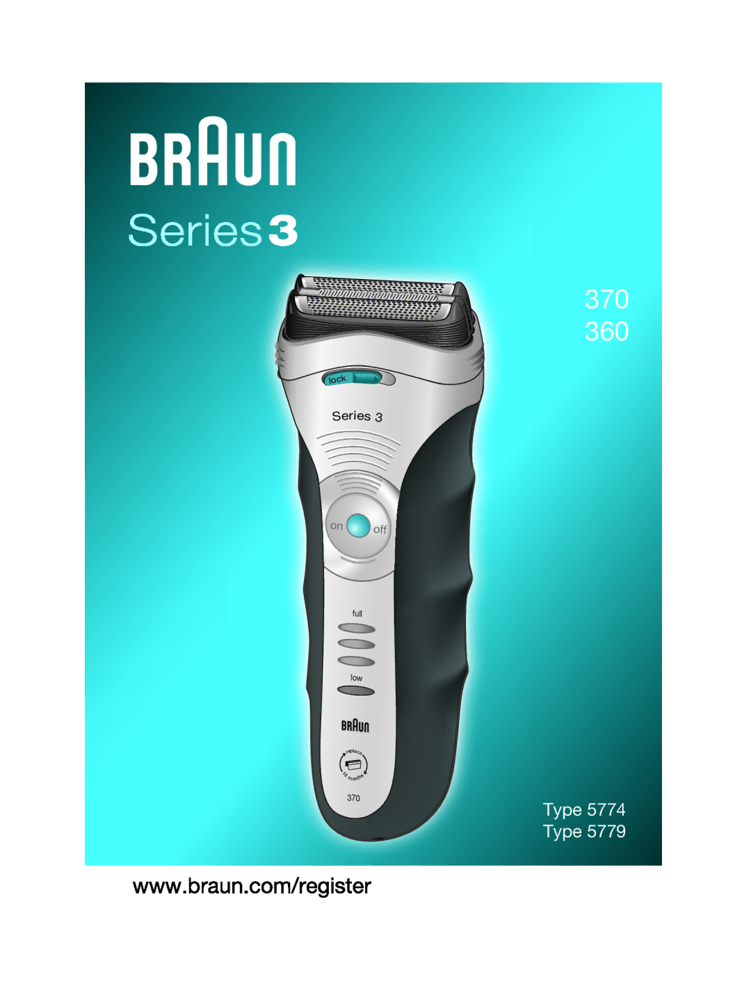 Braun 5779 manual 370 360 