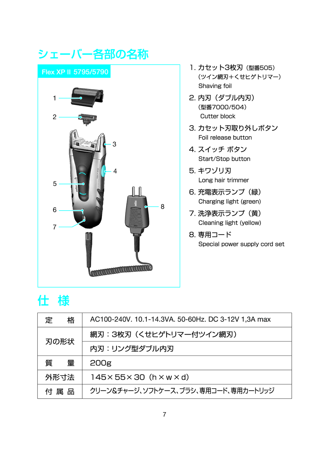 Braun manual 5795/5790 