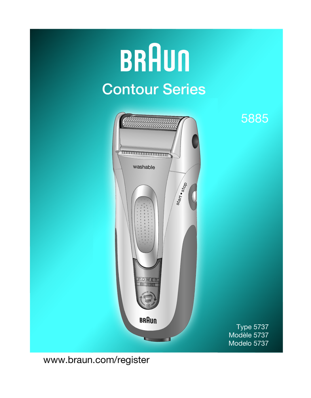 Braun 5737, 5885 manual Contour Series 