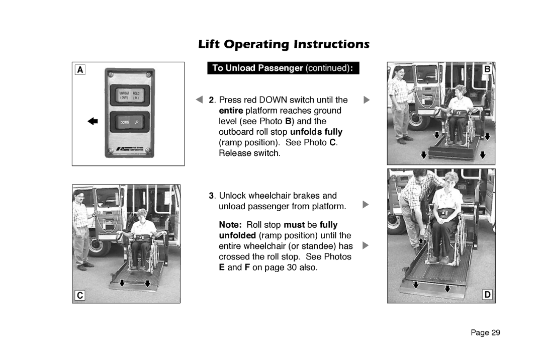 Braun 6 manual Lift Operating Instructions 