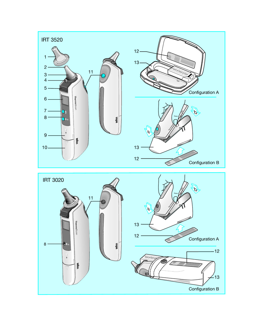 Braun 6013, 6012 manual Irt 