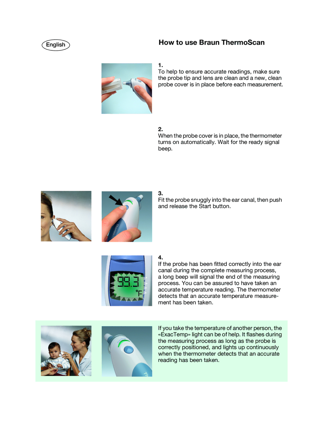 Braun 6021 manual How to use Braun ThermoScan 