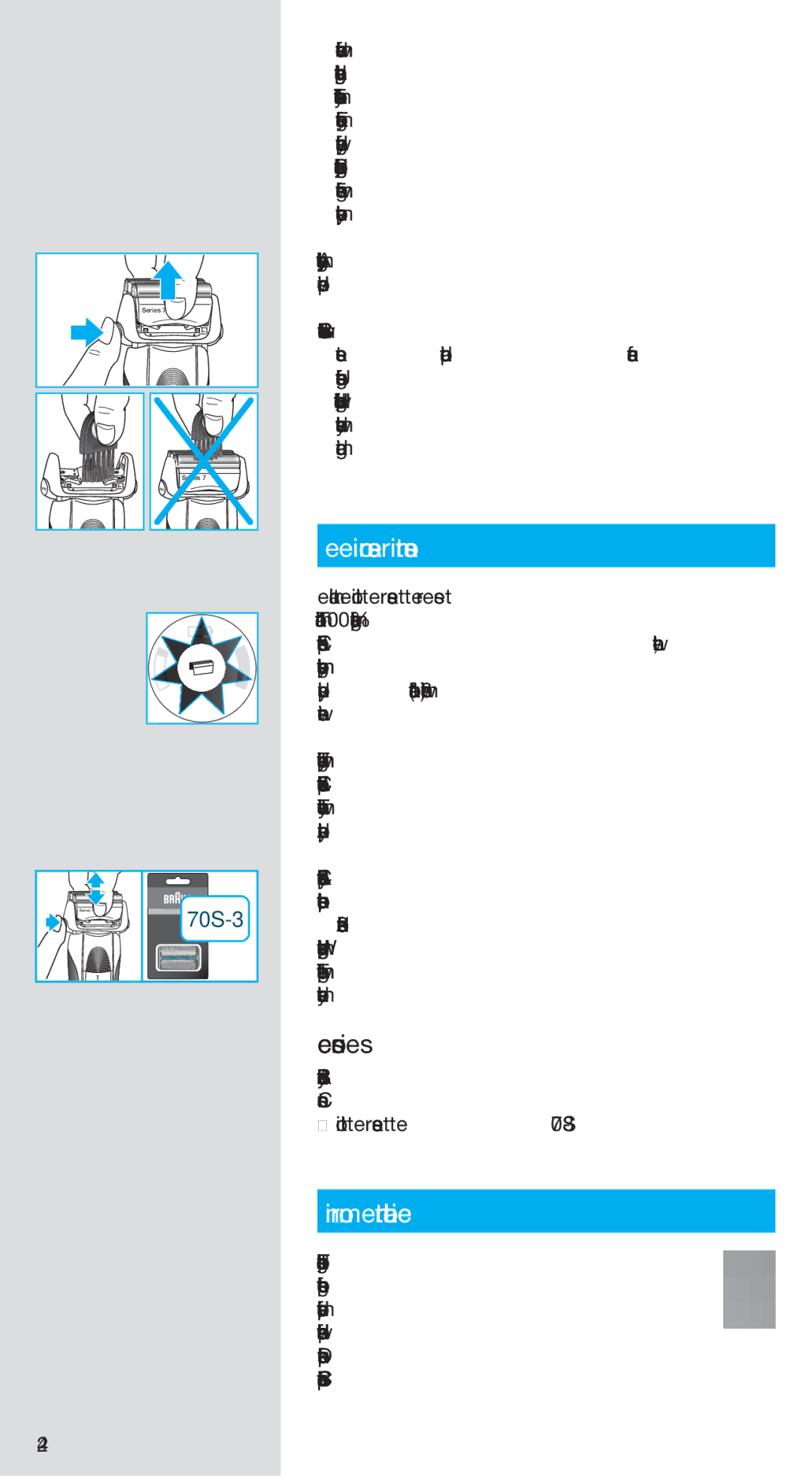 Braun 720S-5 manual Keeping your shaver in top shape 