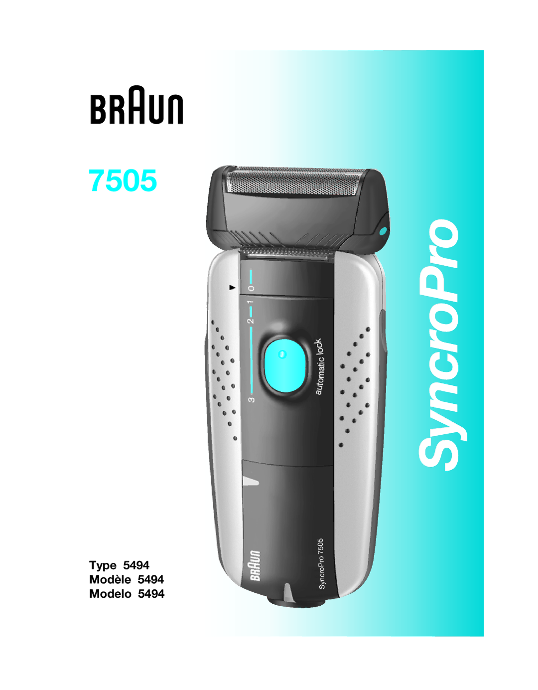 Braun 7505 SyncroPro Solo Shaver manual 