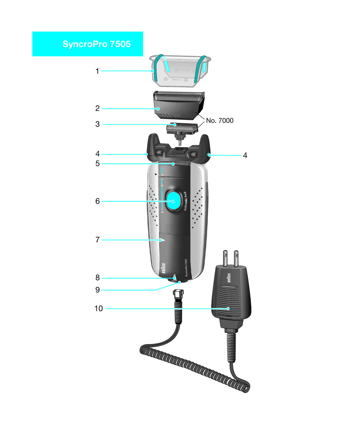 Braun 7505 SyncroPro Solo Shaver manual 