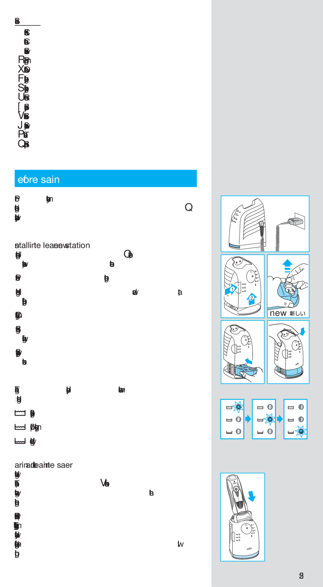 Braun 765 CC-5, 760 CC-5 manual Before shaving, Installing the Clean&Renew station, Charging and cleaning the shaver 