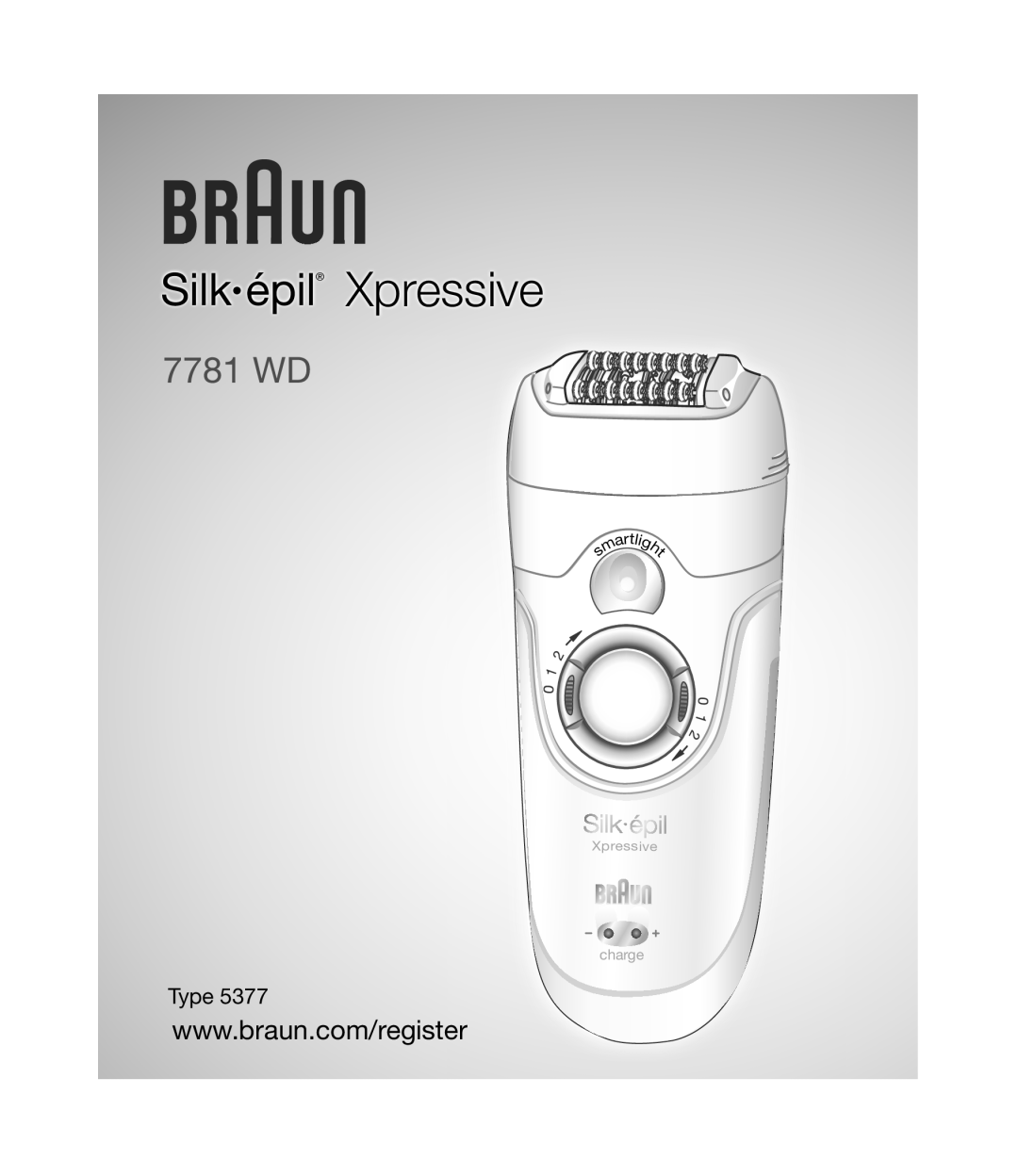 Braun 7781 WD manual Type, Silk épil Xpressive, ar t li, charge 