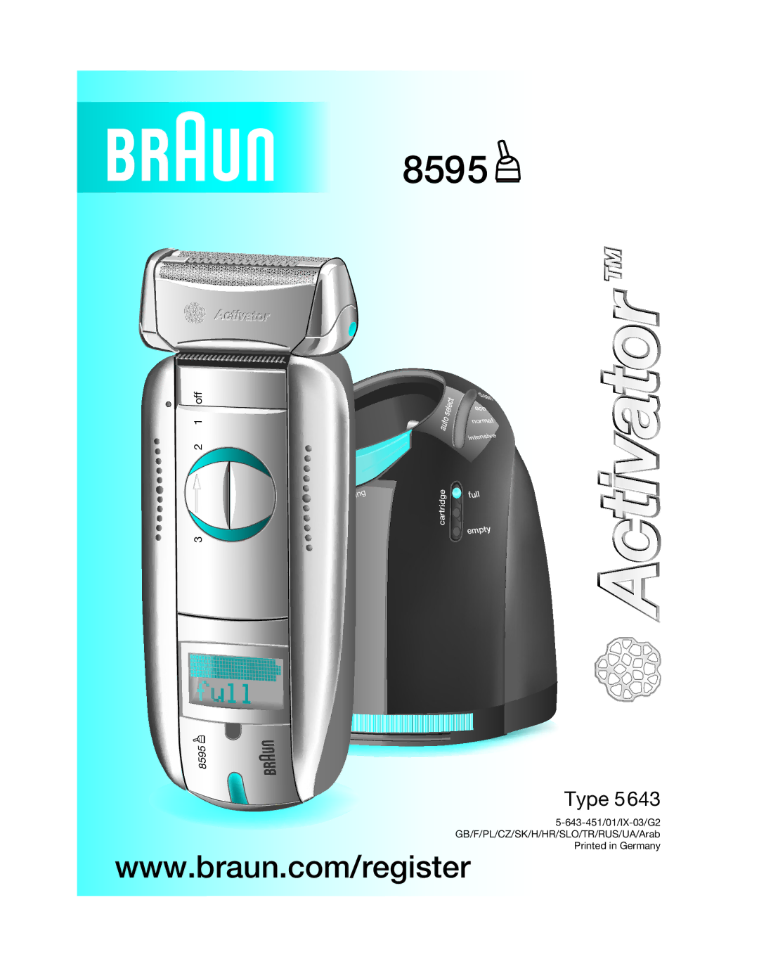 Braun 8595 manual 