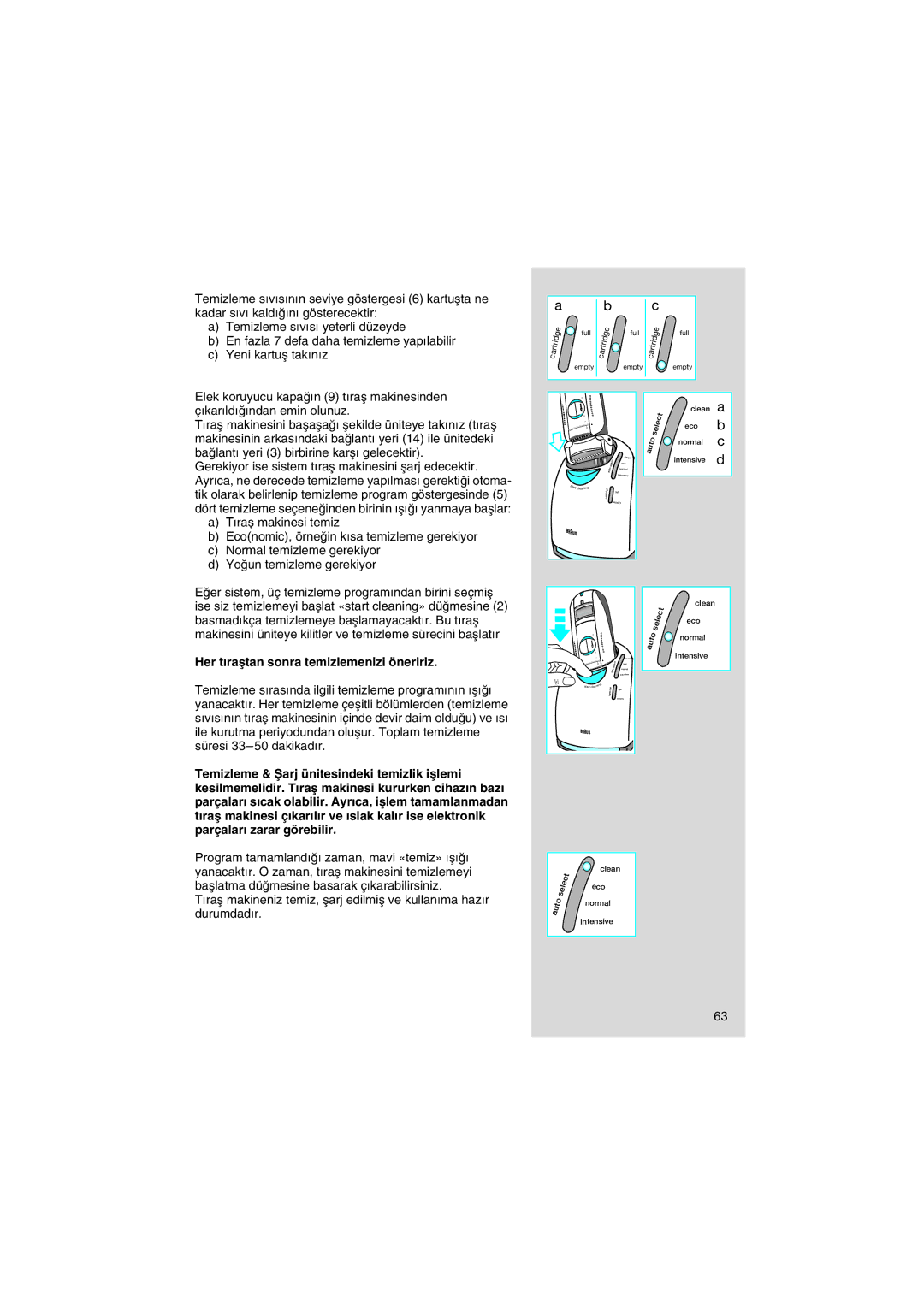 Braun 8595 manual Her t∂raµtan sonra temizlemenizi öneririz 