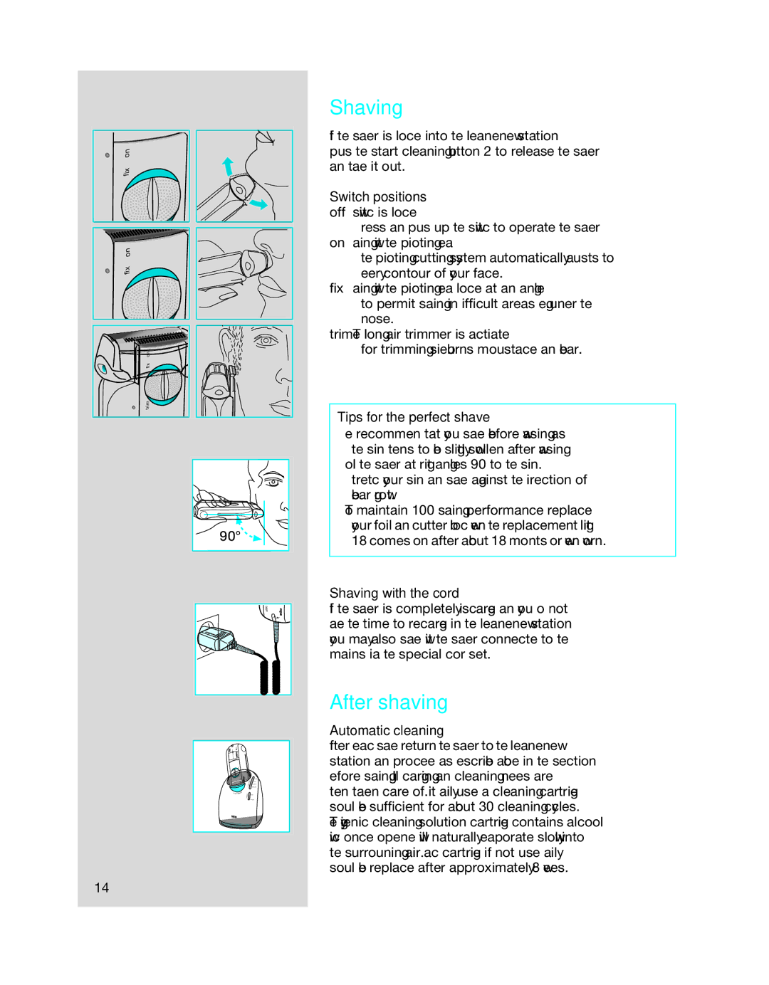 Braun 8985 manual Shaving, After shaving 