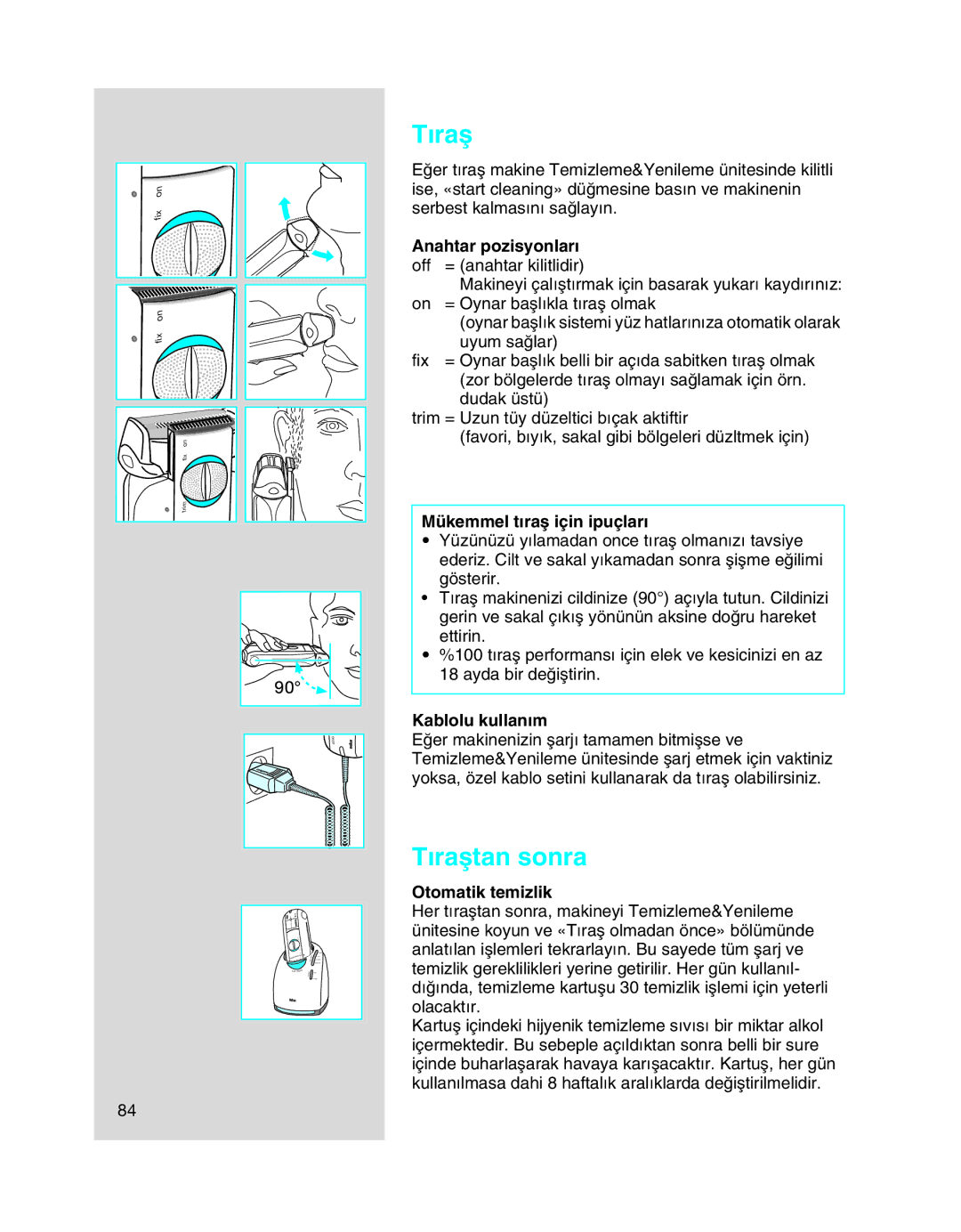 Braun 8990 manual ∂raµtan sonra 