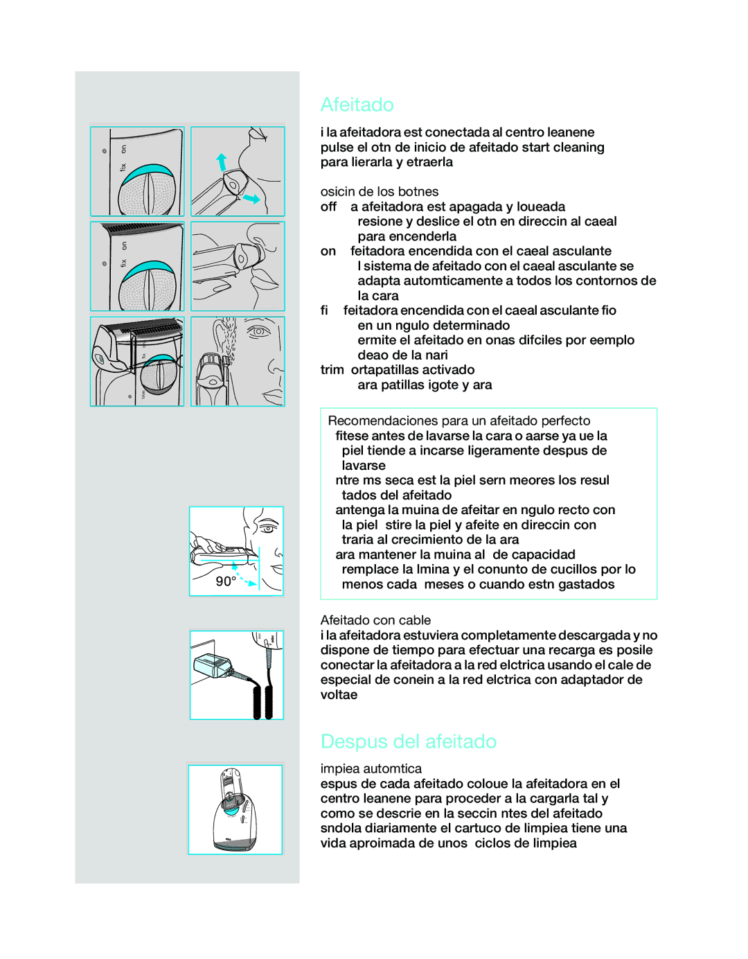 Braun 8995 manual Afeitado, Después del afeitado 