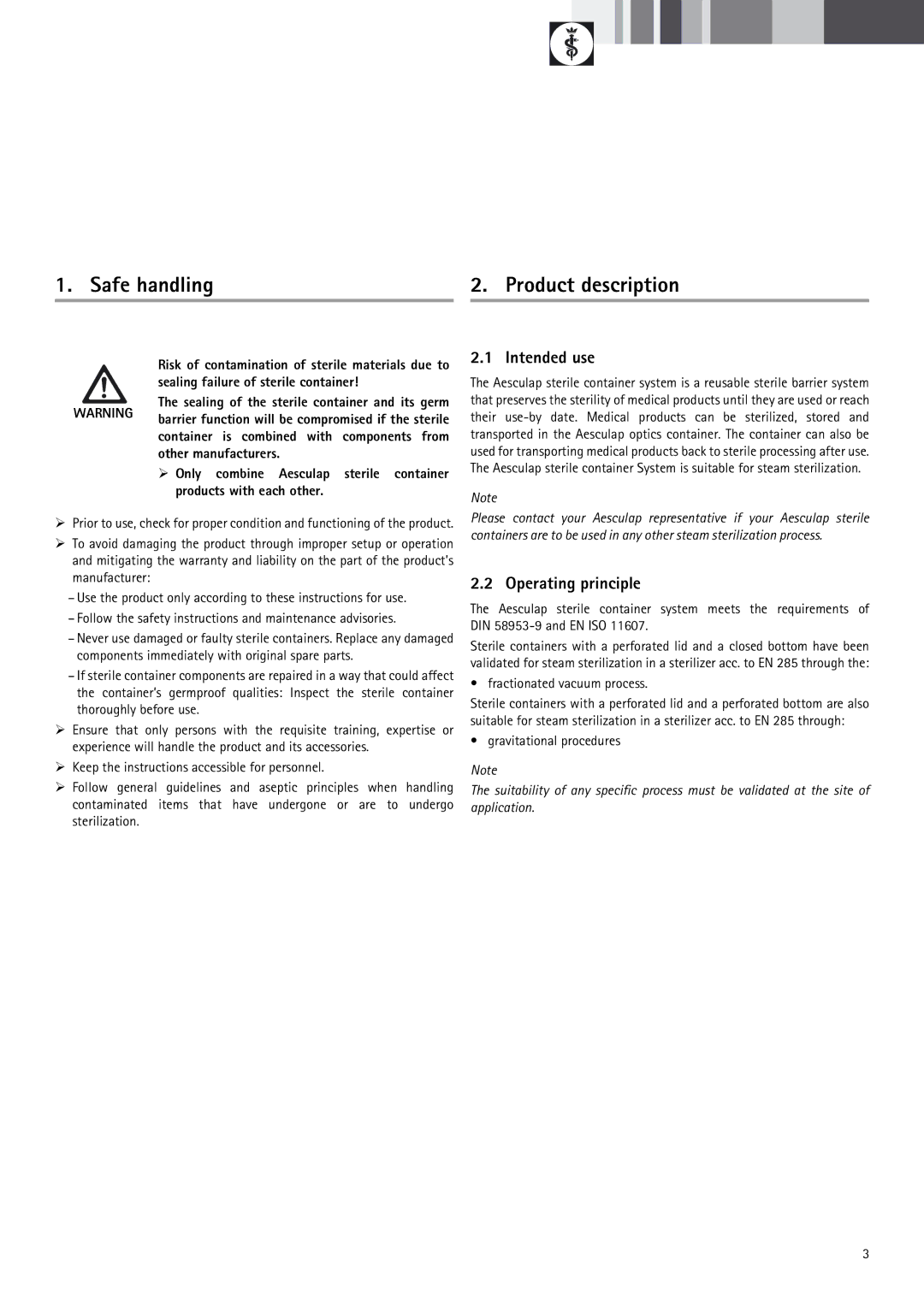 Braun 9-Jul manual Safe handling Product description, Intended use, Operating principle, Fractionated vacuum process 