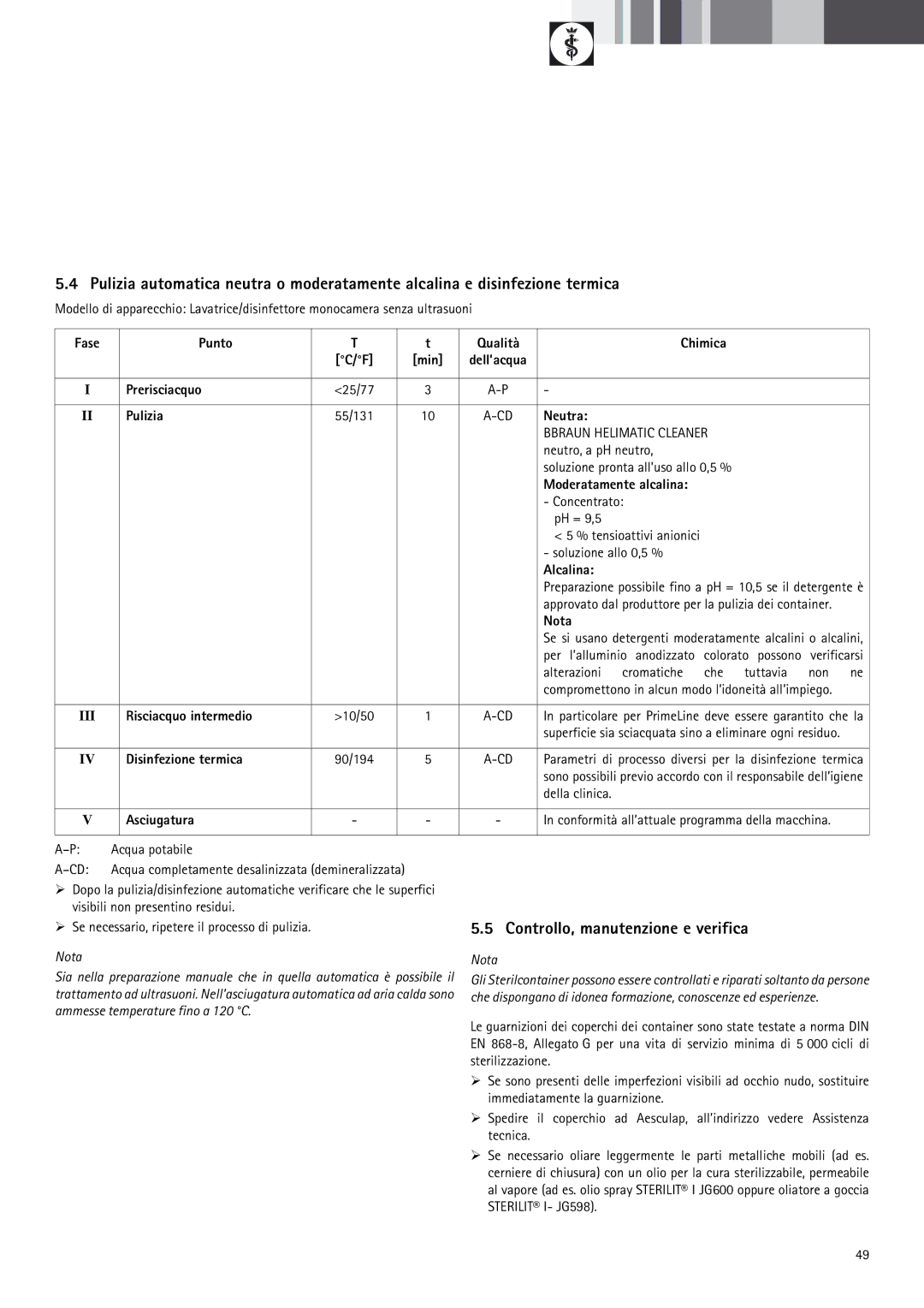 Braun 9-Jul manual Controllo, manutenzione e verifica 