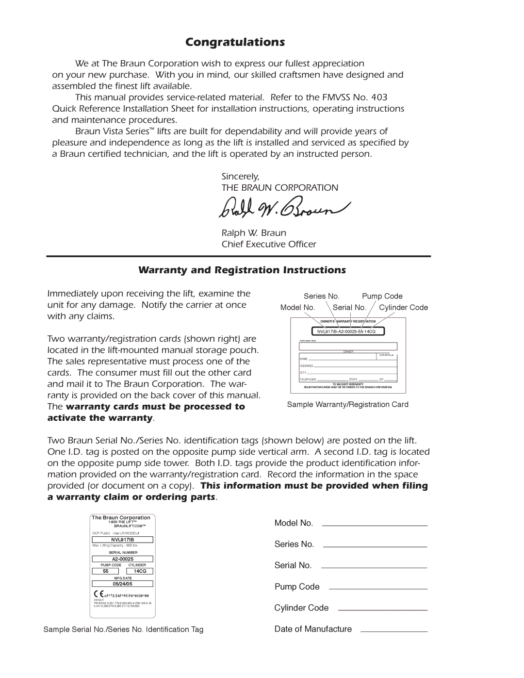 Braun A2 service manual #Ongratulations, 7ARRANTYAANDT2EGISTRATION Nstructions 