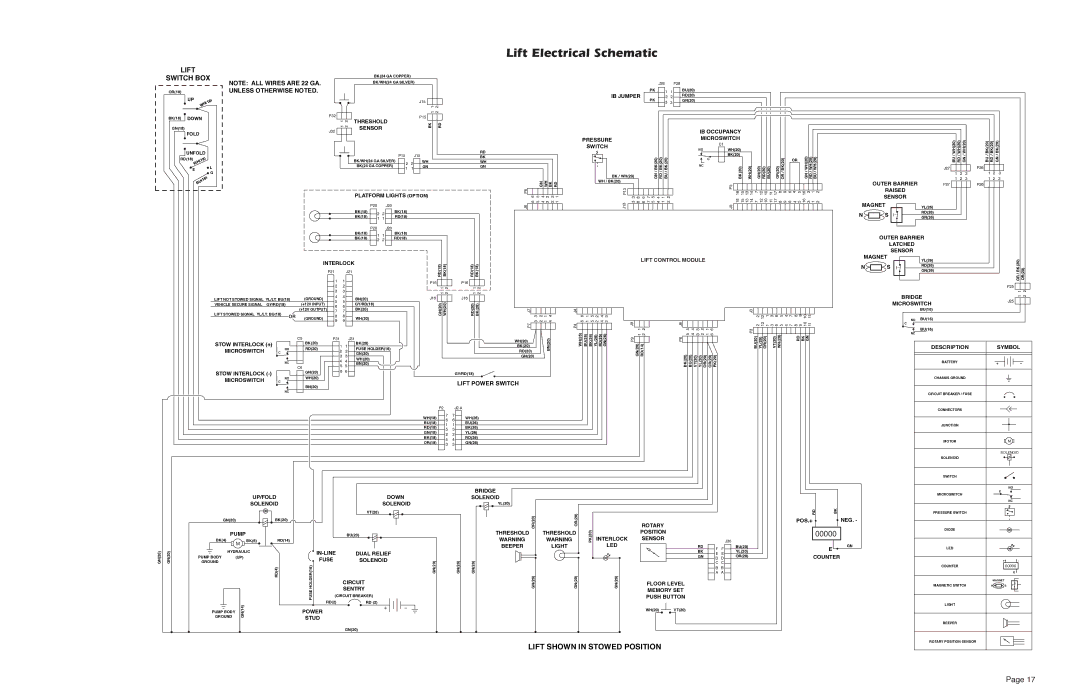 Braun A5 service manual Lift Electrical Schematic 