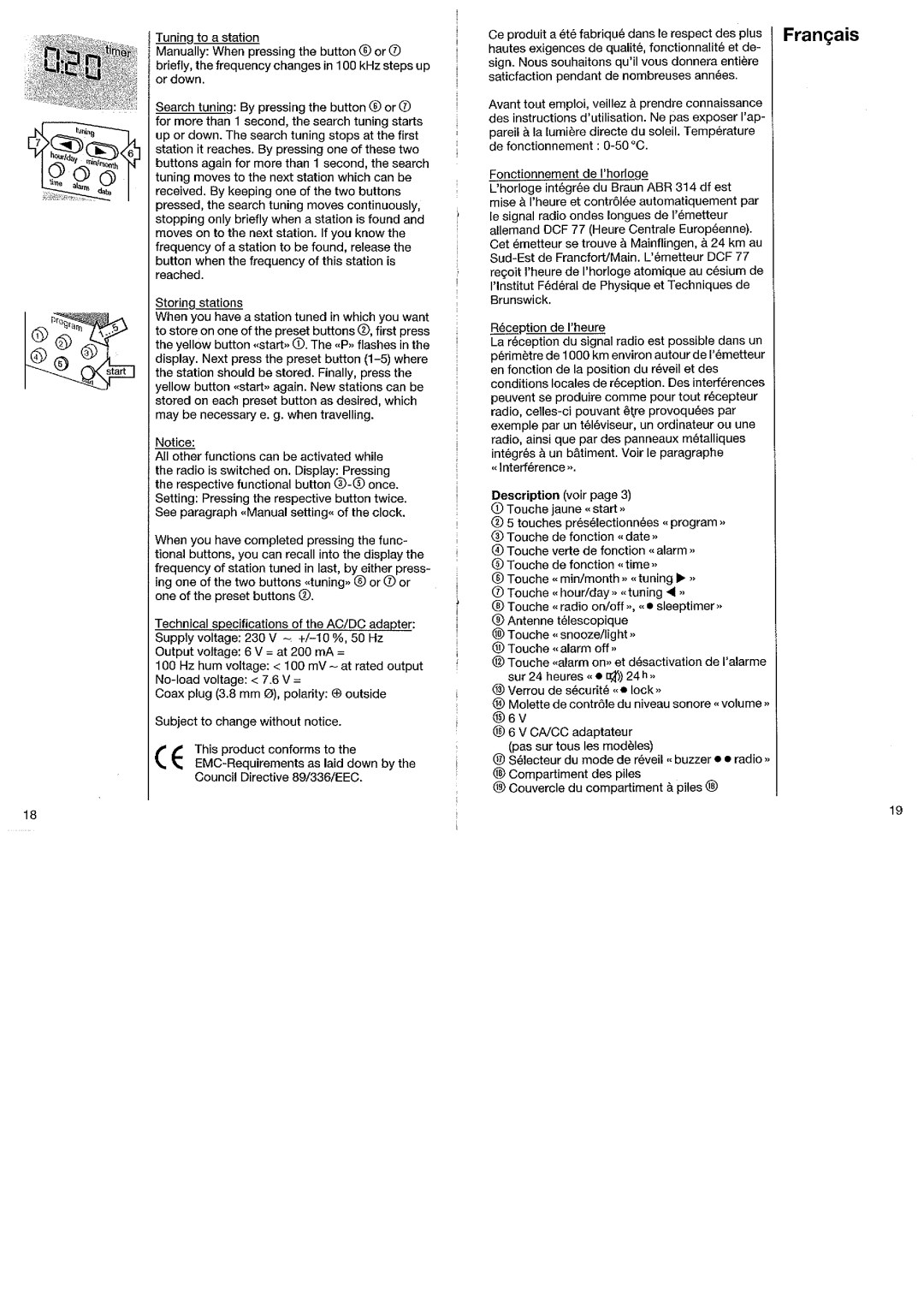 Braun ABR 314 DF manual 