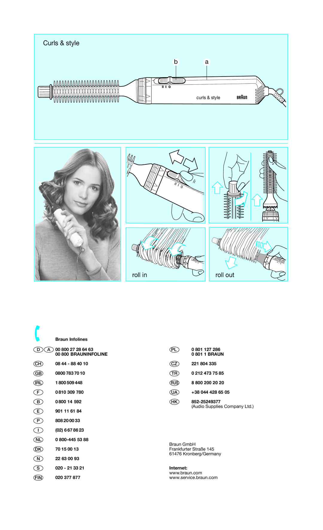 Braun AS 200 manual Curls & style 