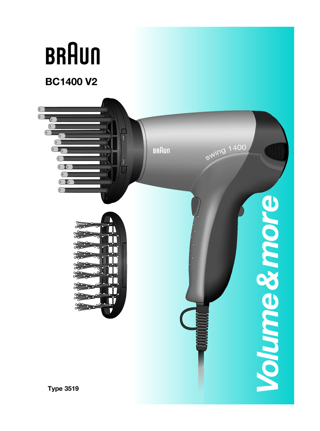 Braun BC1400 V2 manual Volume&more 