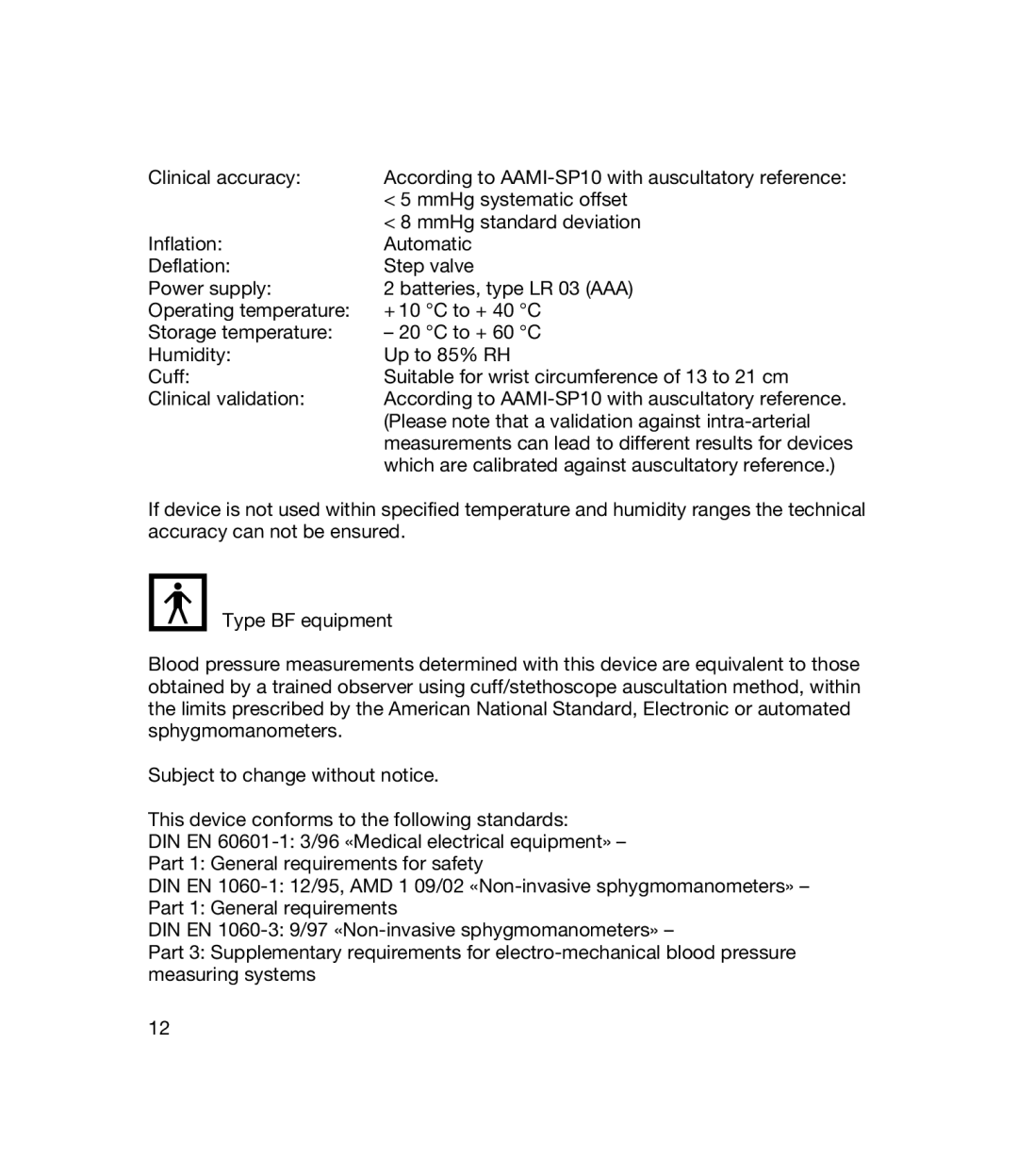 Braun bp1600, BP 1650 manual Which are calibrated against auscultatory reference 