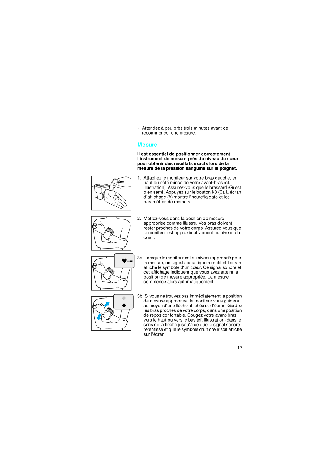 Braun BP 2510, BP2005 manual Mesure 