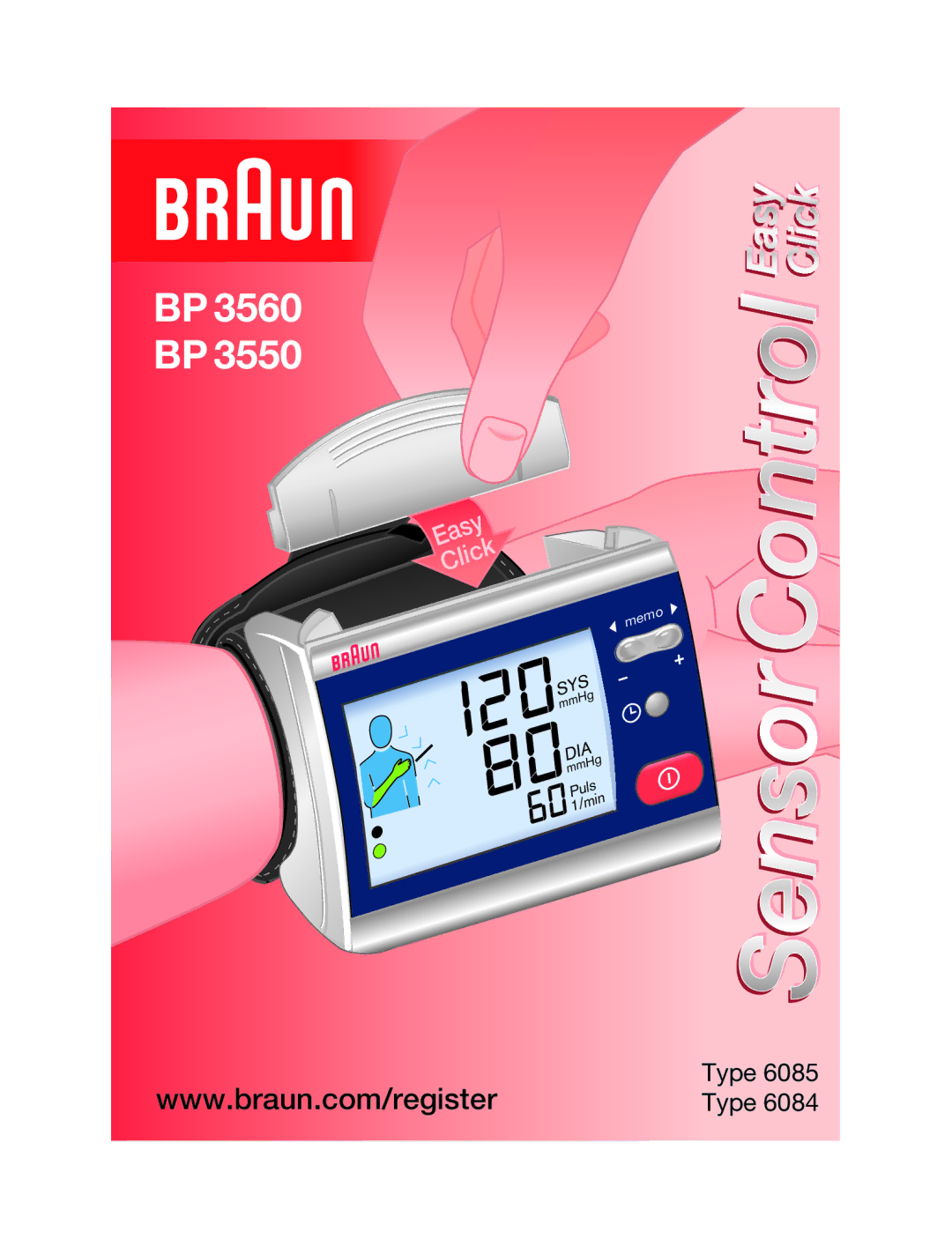 Braun BP3550, BP3560 manual SensorControl liClick 