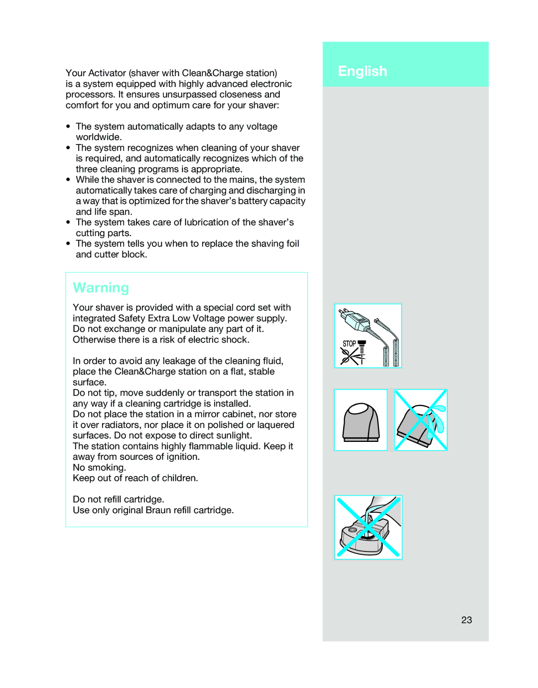 Braun BS 8795 manual English 