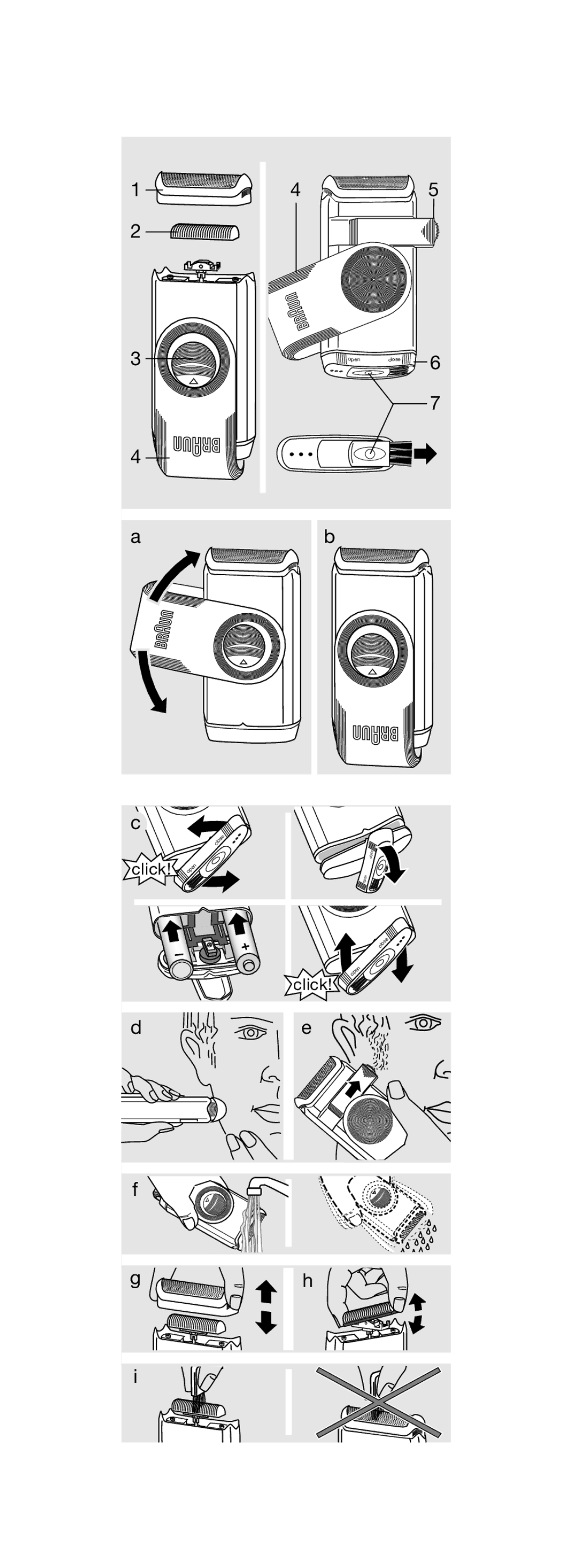 Braun C100S manual Click 