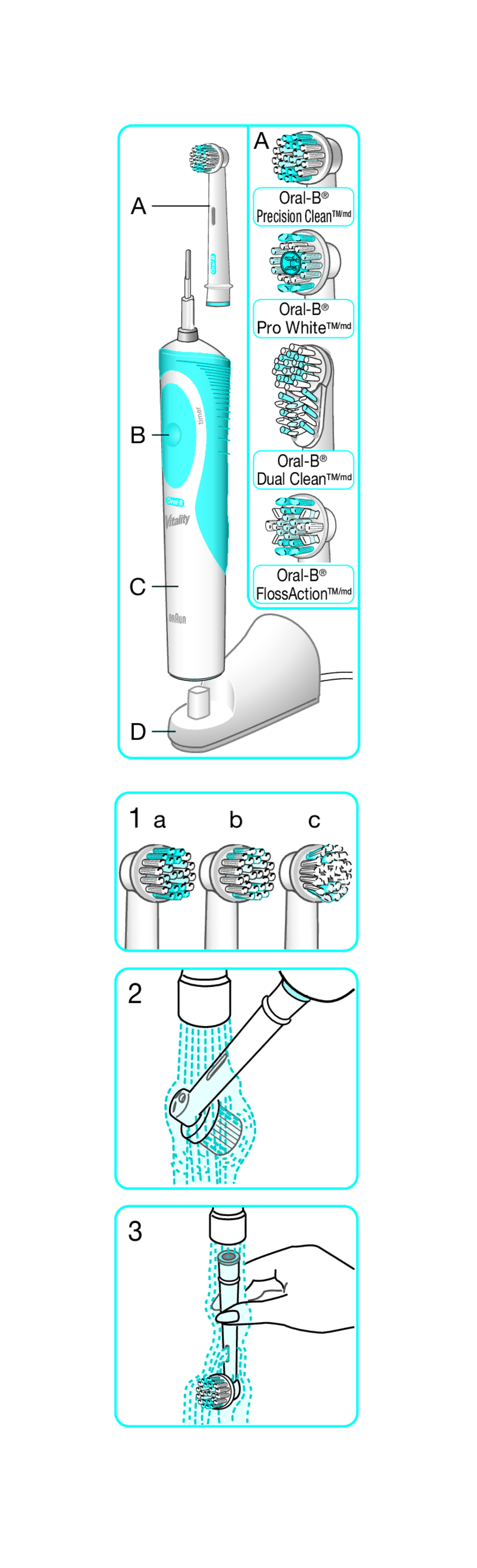 Braun D12513, 3709 manual Oral-B 