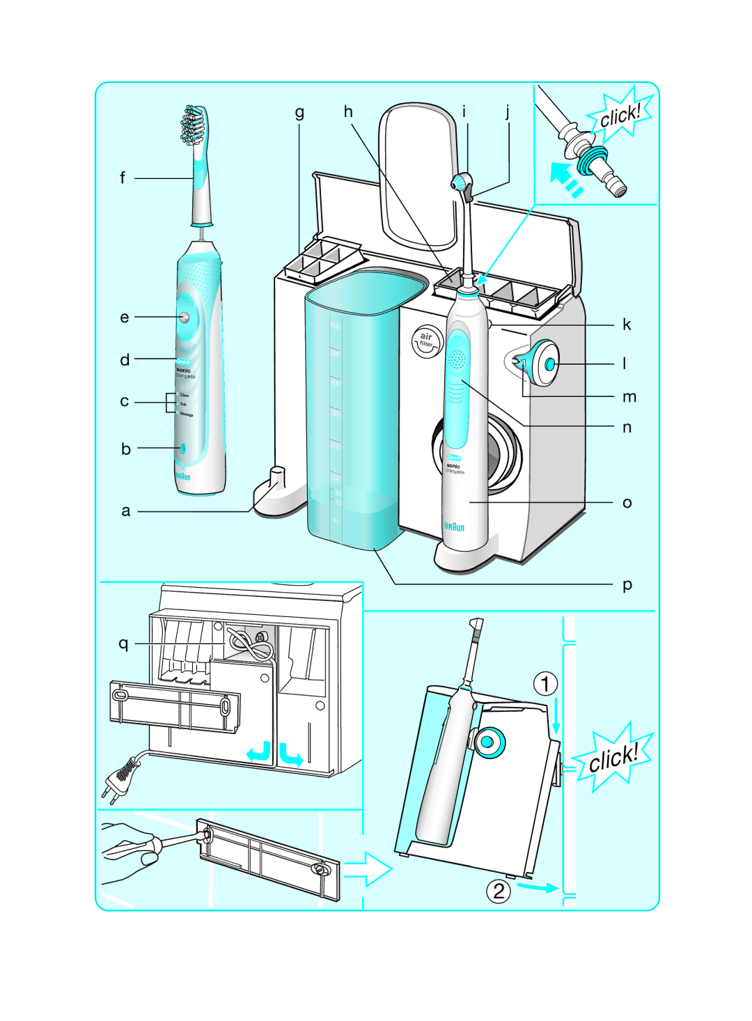 Braun Electric Toothbrush manual Click 