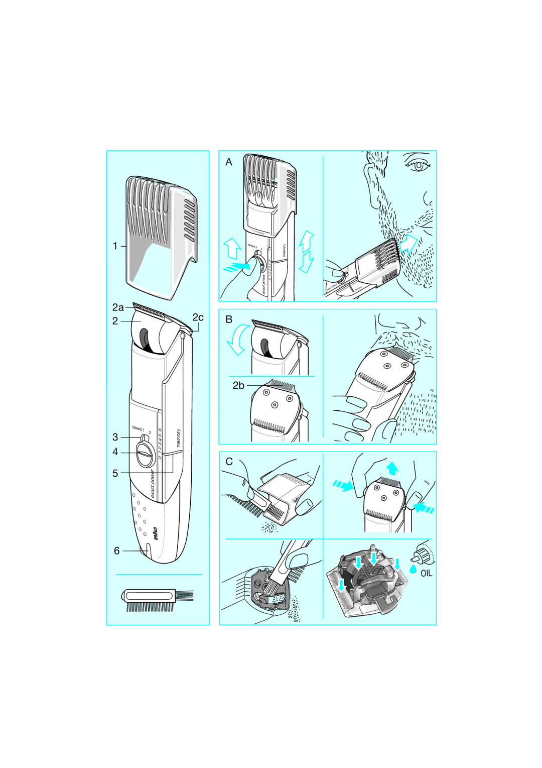 Braun EP 80 manual Oil 