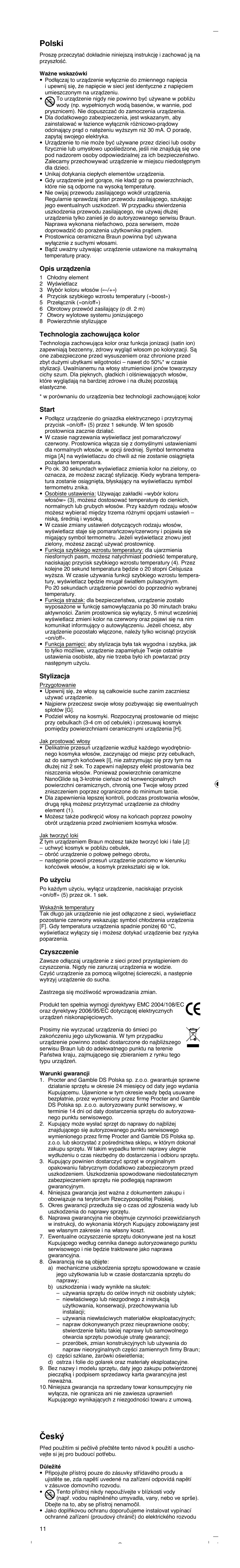 Braun ES 3 manual Polski 