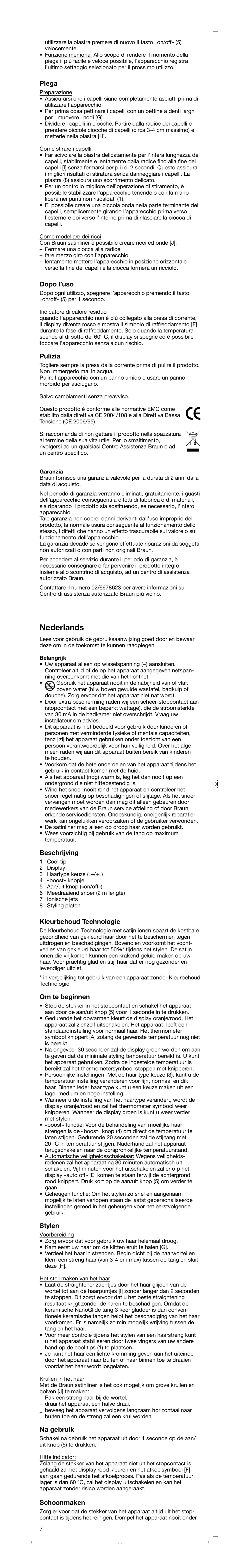 Braun ES 3 manual Nederlands 