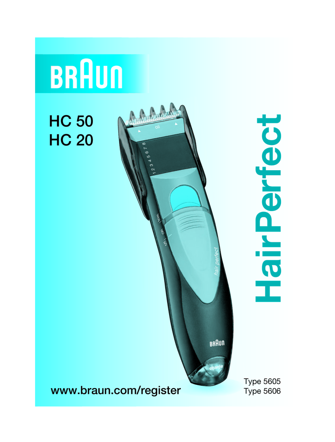 Braun HC 50, HC 20 manual HairPerfect 