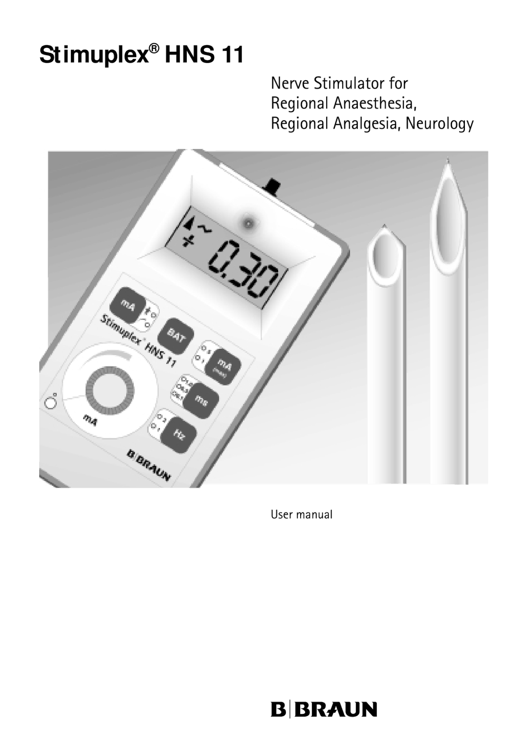 Braun HNS 11 user manual Stimuplex HNS 