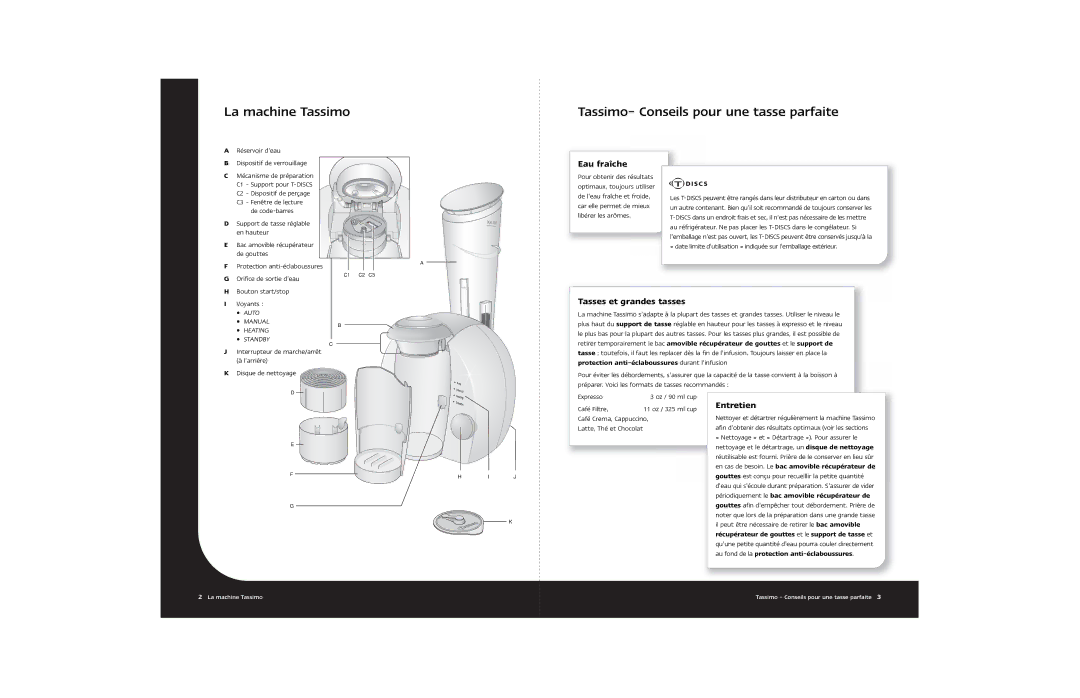 Braun Hot Beverage Machine Eau fraîche, Tasses et grandes tasses, Entretien, Au fond de la protection anti-éclaboussures 